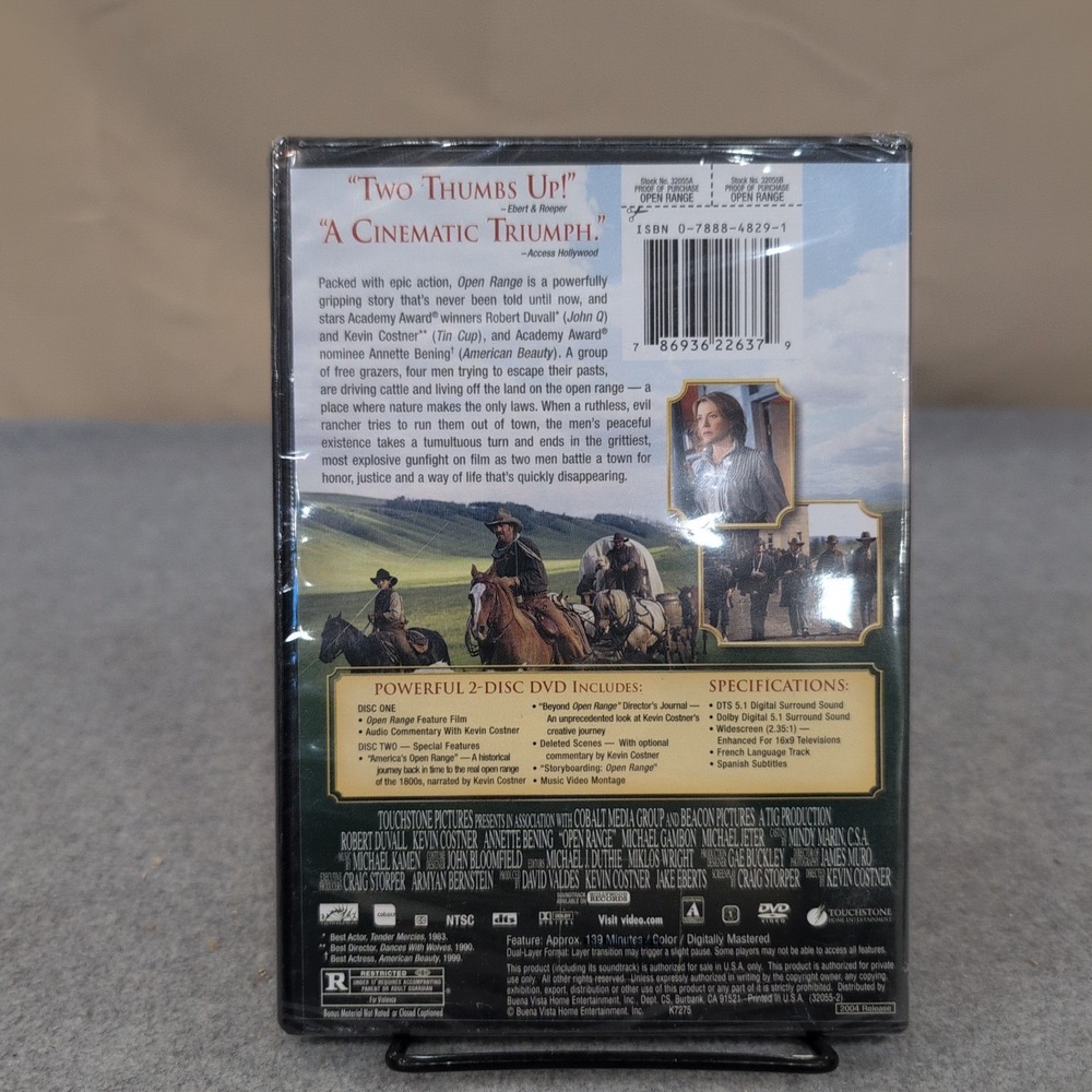 Open Range DVD 2-Disc Collector's Edition Kevin Costner Robert Duvall Western - Picture 2 of 2